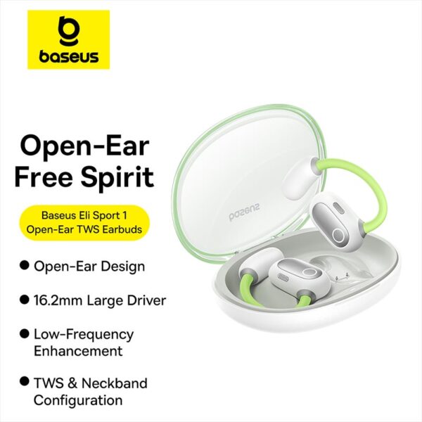 Baseus Eli Sport 1 Open-Ear TWS Earbuds Aurora Green baseuscolombo