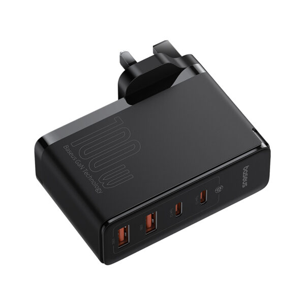 Baseus GaN5 Pro 100W Fast Charger 2C+2U UK Pin - 6M - Image 4