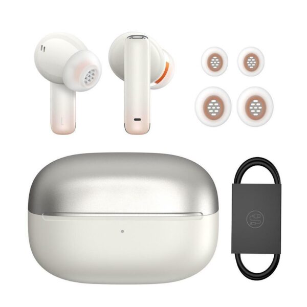 Baseus Storm 1 ANC True Wireless Earphones - White - 6M-baseuscolombo