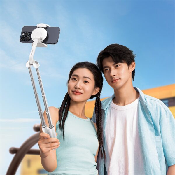 Baseus TechShot Series Dual-Support Phone Selfie Stick - Moon White - 6M-baseuscolombo