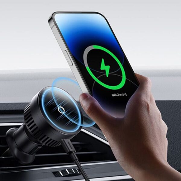 Baseus 15W MagPro Series Magnetic Wireless Charging Car Mount Air Vent Version  -6M - Image 5