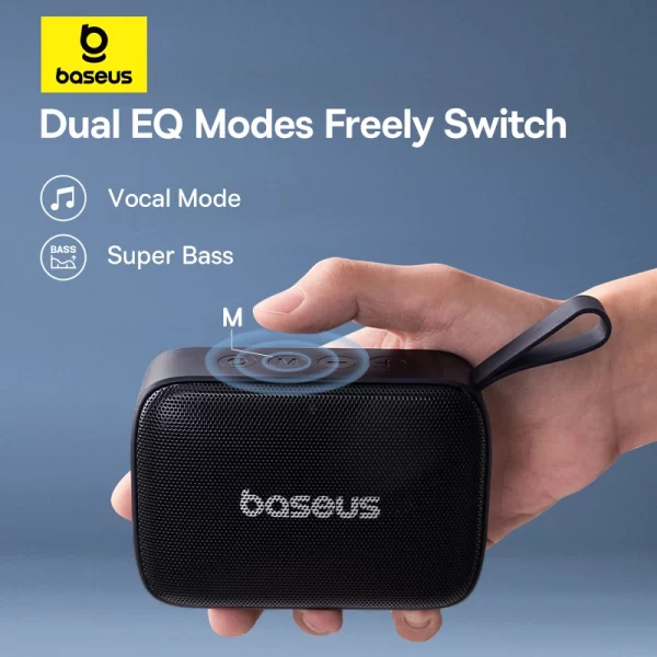 Baseus AeQur 30 Mini Portable Wireless Speaker Cosmic Black Baseuscolombo