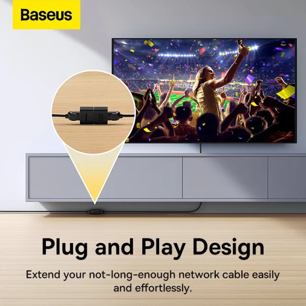 Baseus AirJoy Series Network Cable Connector Cluster Black（1PCPack) Baseuscolombo