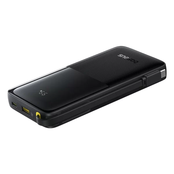 Baseus Bipow 2 Digital Display Power Bank With Built-in USB-C Cable 10000mah 20W Cluster Black Baseuscolombo