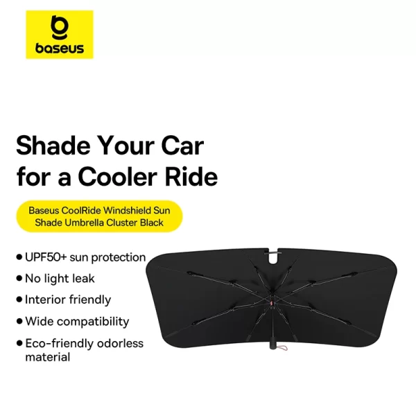 Baseus CoolRide Series Doubled-Layered Windshield Sun Shade Umbrella Mega Cluster Black Baseuscolombo