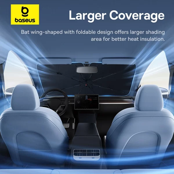 Baseus CoolRide Series Doubled-Layered Windshield Sun Shade Umbrella Mega Cluster Black Baseuscolombo