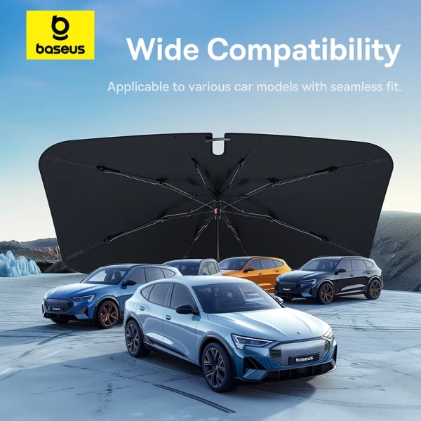 Baseus CoolRide Series Doubled-Layered Windshield Sun Shade Umbrella Mega Cluster Black Baseuscolombo