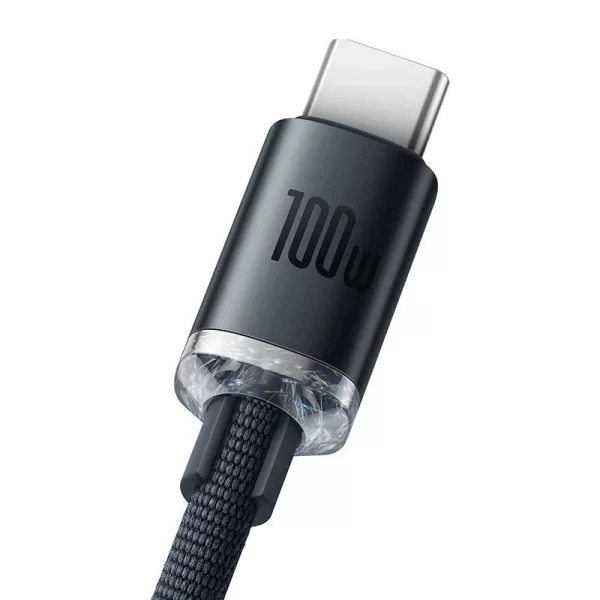 Baseus Crystal Shine Series Fast Charging Data Cable USB to Type-C 100W 1.2m Black Baseuscolombo