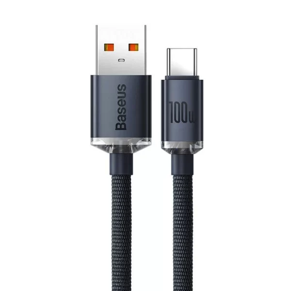 Baseus Crystal Shine Series Fast Charging Data Cable USB to Type-C 100W 1.2m Black Baseuscolombo