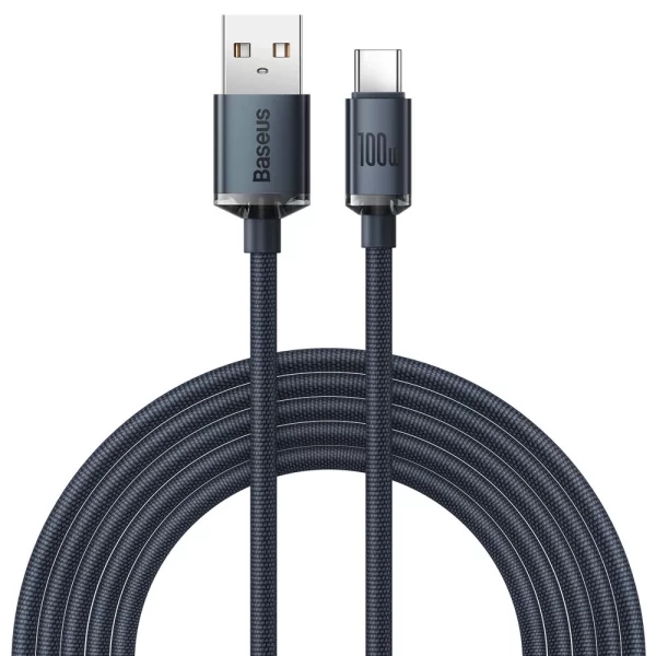 Baseus Crystal Shine Series Fast Charging Data Cable USB to Type-C 100W 2m Black Baseuscolombo