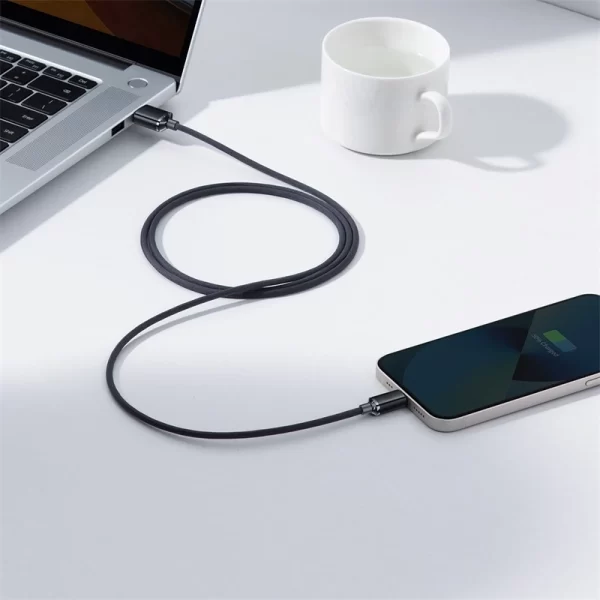 Baseus Crystal Shine Series Fast Charging Data Cable USB to iP 2.4A 2m Black Baseuscolombo