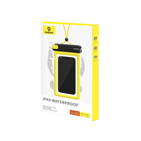 Baseus DeepDive Series Clip-on Air-Bag Waterproof Phone Pouch Cluster Black Baseuscolombo