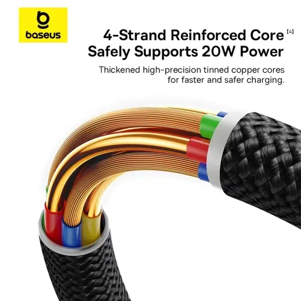 Baseus Dura Series Fast Charging Cable Type-C to iP 20W 1m Gold+Black Baseuscolombo