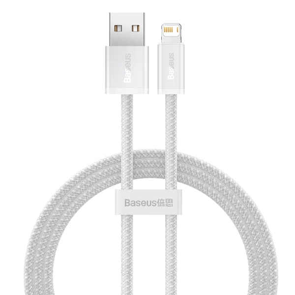 Baseus Dynamic Series Fast Charging Data Cable USB to iP 2.4A 1m White Baseuscolombo