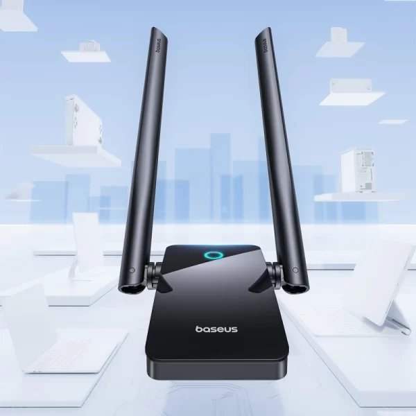 Baseus FastJoy Series WiFi Adapter 1800Mbps（External Antenna）Cluster Black Baseuscolombo