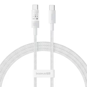 Baseus Gem Fast-Charging Data Cable USB-C to USB-C 100W 1m Moon White Baseuscolombo