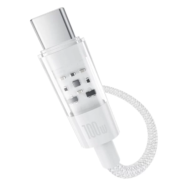 Baseus Gem Fast-Charging Data Cable USB-C to USB-C 100W 1m Moon White Baseuscolombo