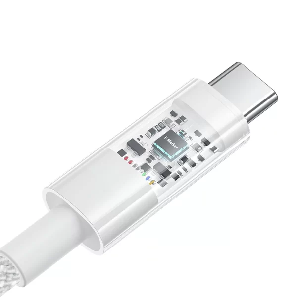 Baseus Gem Fast-Charging Data Cable USB-C to USB-C 100W 1m Moon White Baseuscolombo