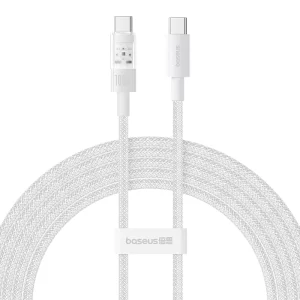 Baseus Gem Fast-Charging Data Cable USB-C to USB-C 100W 2m Moon White Baseuscolombo