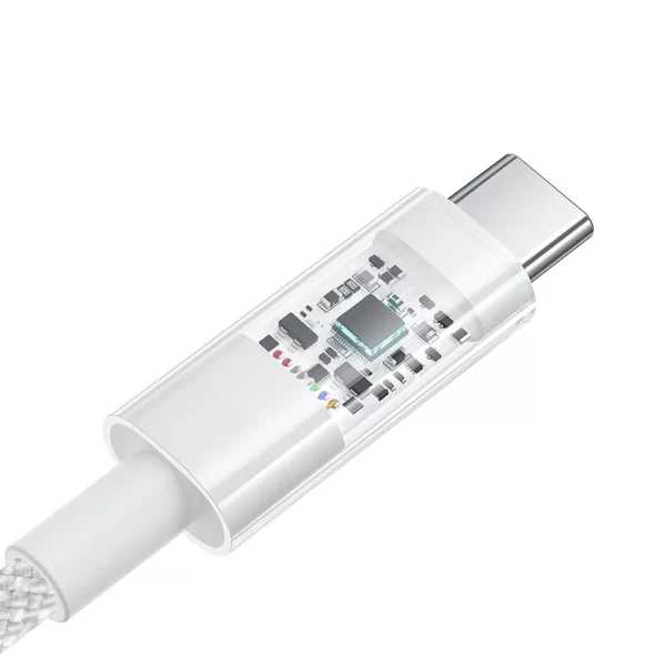 Baseus Gem Fast-Charging Data Cable USB to USB-C 100W 1m Moon White Baseuscolombo