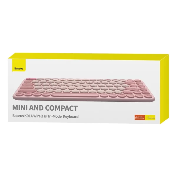 Baseus K01A Wireless Tri-Mode Keyboard Baby Pink Baseuscolombo