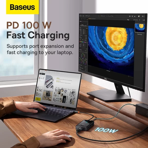 Baseus PioneerJoy 5-Port Type-C HUB Adapter Gray Baseuscolombo