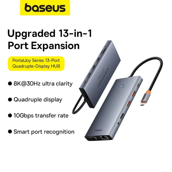 Baseus PortalJoy Series 13-Port HUB Space Grey Baseuscolombo