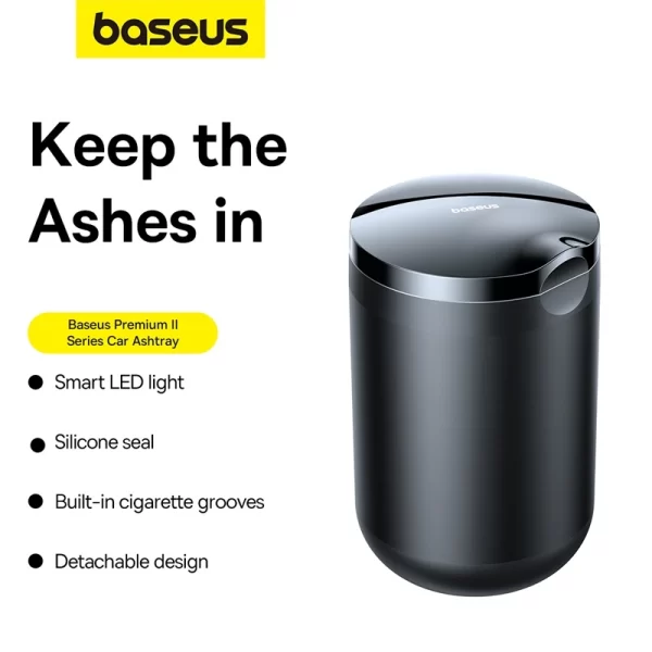 Baseus Premium 2 Series Car Ashtray Cluster Black Baseuscolombo