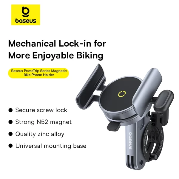 Baseus PrimeTrip Series Magnetic Bike Phone Holder Cosmic Black Baseuscolombo