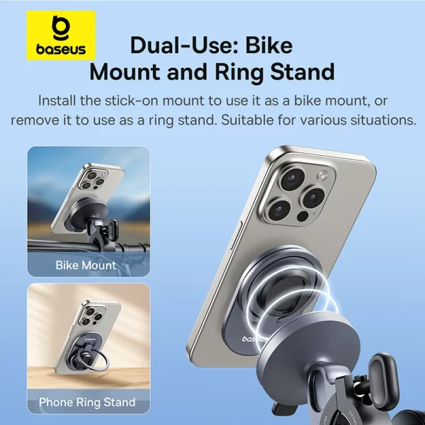 Baseus PrimeTrip Series Stick-on Type Bike Phone Mount Cosmic Black Baseuscolombo