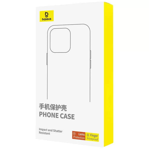 Baseus Schott Series Phone Case for iP 14 Pro Max, Clear (With tempered-glass screen protector and cleaning kit) Baseuscolombo