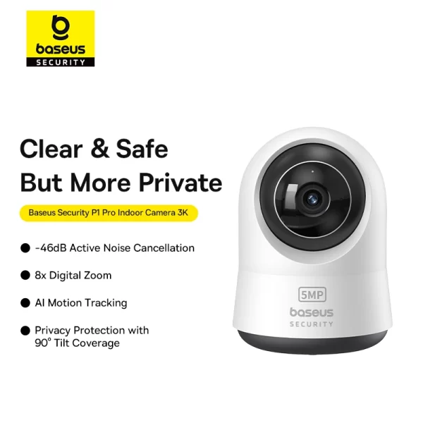 Baseus Security P1 Pro Indoor Camera 3K White UK Baseuscolombo