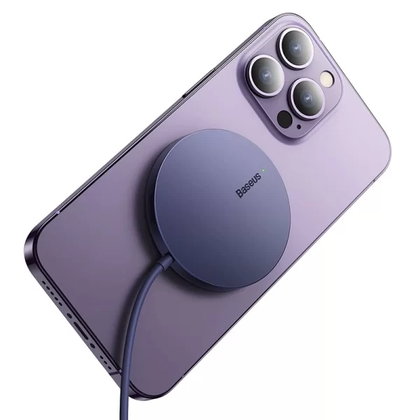 Baseus Simple Mini3 Magnetic Wireless Charger 15W Dusty Purple Baseuscolombo