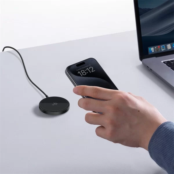 Baseus Simple Mini4 Air Magnetic Wireless Charger Qi2 15W Cluster Black Baseuscolombo