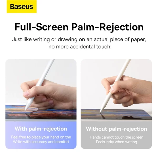 Baseus Smooth Writing 2 Series Stylus with LED Indicators, White Baseuscolombo