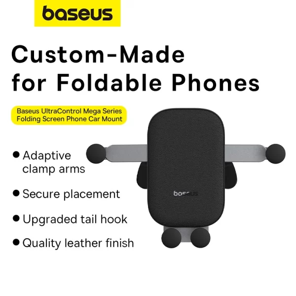 Baseus UltraControl Mega Series Folding Screen Phone Car Mount Cluster Black Baseuscolombo