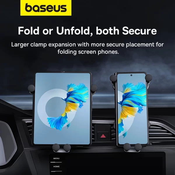 Baseus UltraControl Mega Series Folding Screen Phone Car Mount Cluster Black Baseuscolombo