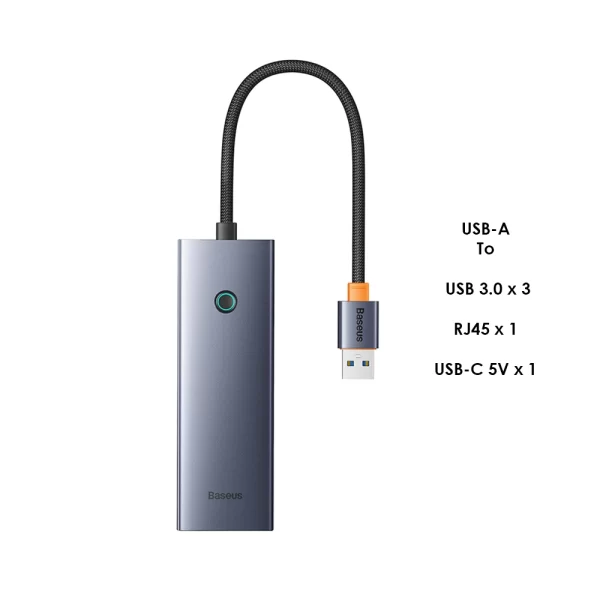 Baseus UltraJoy Series 4-Port HUB Space Grey Baseuscolombo