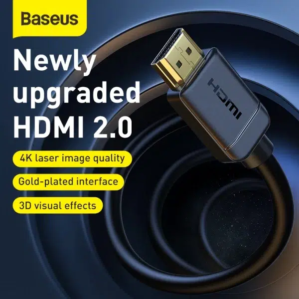 Baseus high definition Series HDMI To HDMI Adapter Cable 2m Black Baseuscolombo