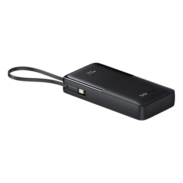 OS-Baseus Bipow 2 Digital Display Power Bank With Built-in USB-C Cable 20000mah 20W Cluster Black Baseuscolombo