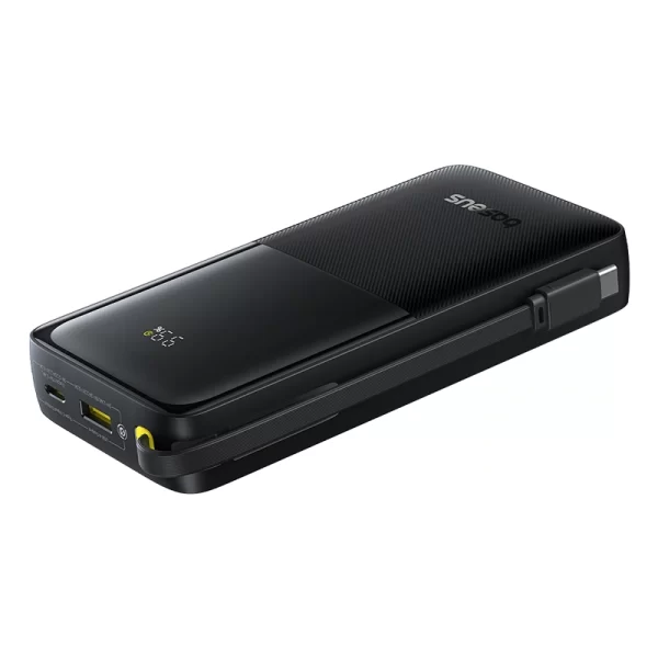 OS-Baseus Bipow 2 Digital Display Power Bank With Built-in USB-C Cable 20000mah 20W Cluster Black Baseuscolombo