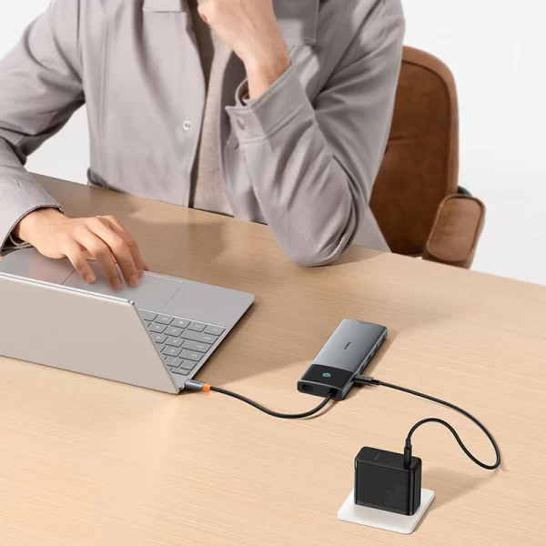 OS-Baseus Metal Gleam Series II 10-in-1 USB HUB Space Grey Baseuscolombo