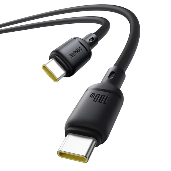 OS-Baseus Silky Series Fast Charging Cable Type-C to Type-C 100W 2m Cluster Black Baseuscolombo