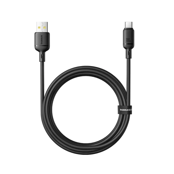 OS-Baseus Silky Series Fast Charging Cable USB to Type-C 100W 2m Cluster Black Baseuscolombo