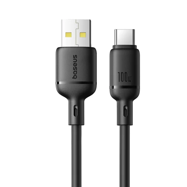 OS-Baseus Silky Series Fast Charging Cable USB to Type-C 100W 2m Cluster Black Baseuscolombo