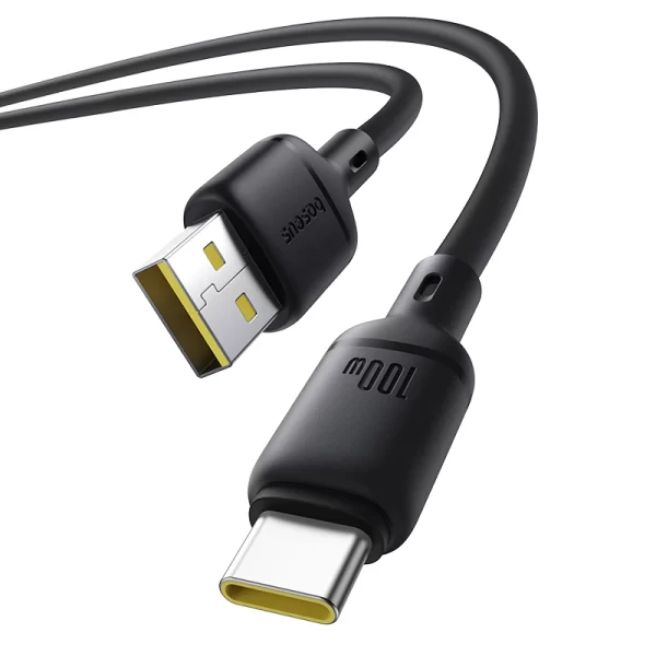 OS-Baseus Silky Series Fast Charging Cable USB to Type-C 100W 2m Cluster Black Baseuscolombo