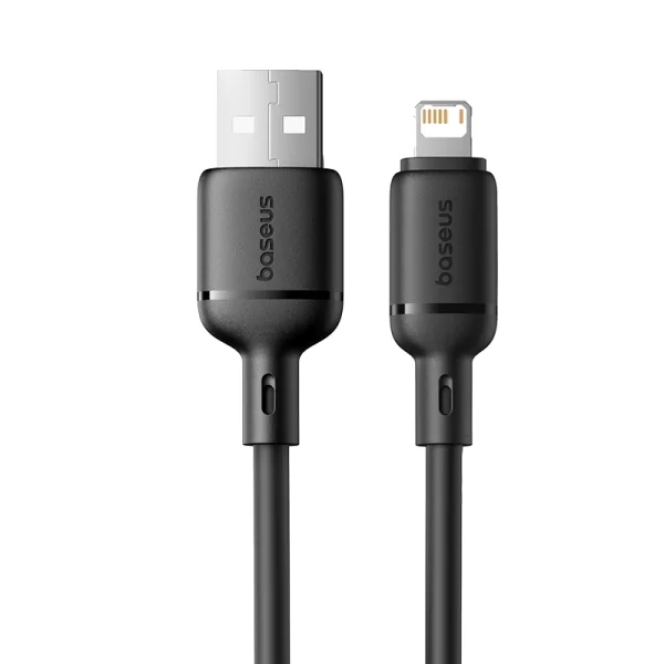 OS-Baseus Silky Series Fast Charging Cable USB to iP 2.4A 2m Cluster Black Baseuscolombo