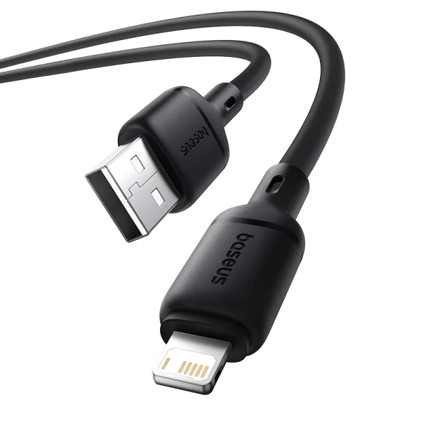 OS-Baseus Silky Series Fast Charging Cable USB to iP 2.4A 2m Cluster Black Baseuscolombo