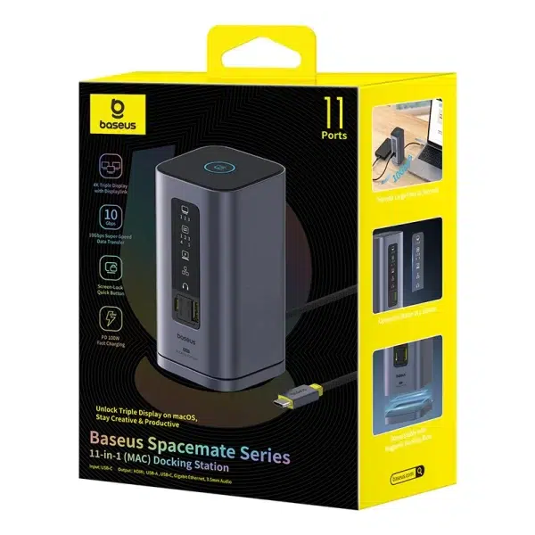 OS-Baseus Spacemate Series 11-in-1 (MAC) Docking Station Space Grey Baseuscolombo