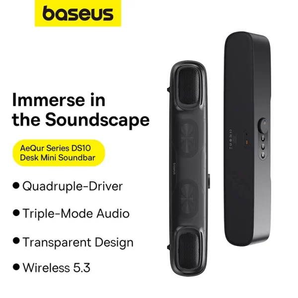 Baseus AeQur DS10 Mini Soundbar Cluster Black（Battery） Baseuscolombo